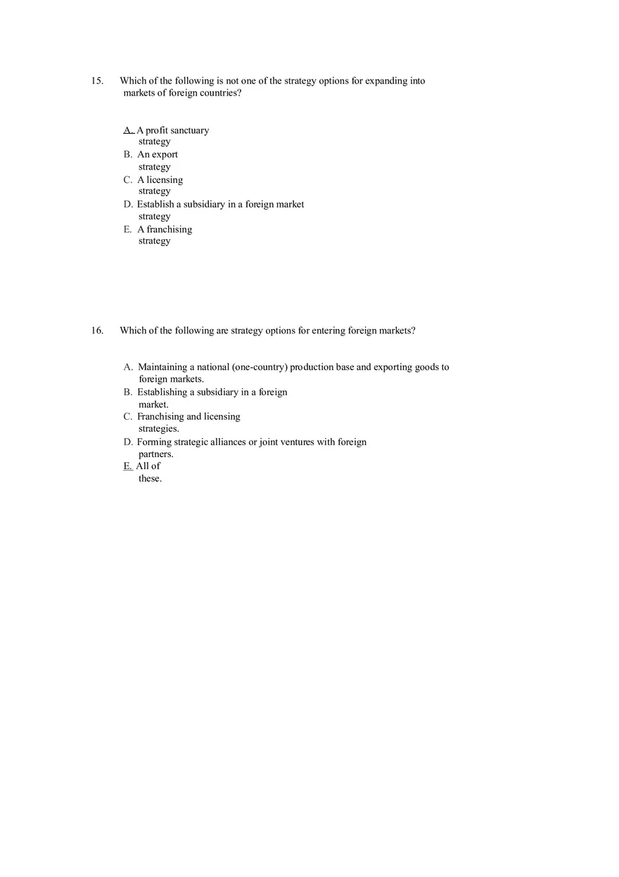 Strategies for Competing in International Markets Answer Key Part 1 - Page 8