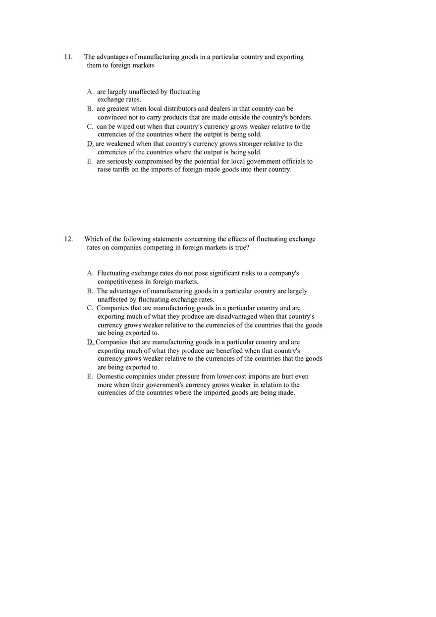 Strategies for Competing in International Markets Answer Key Part 1 - Page 6