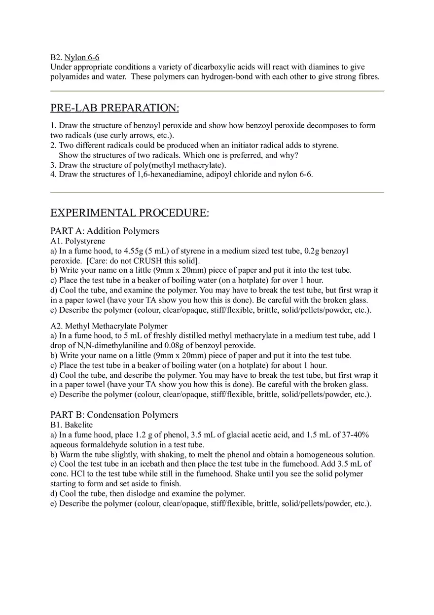 Synthetic Polymers Lab Report - Page 4