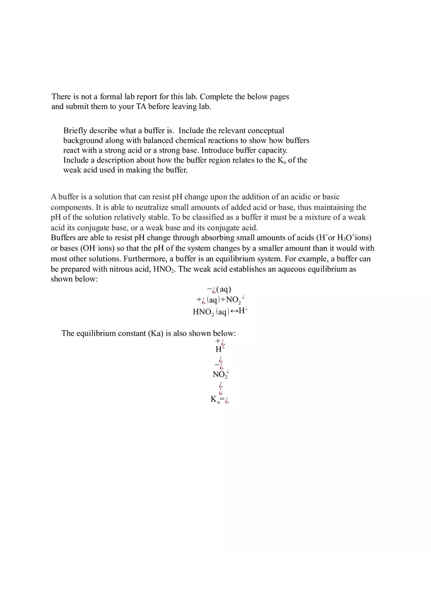Buffers Lab Report - Page 1