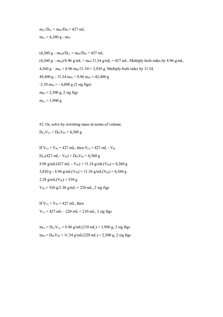 Classification of Matter, Properties, and Changes in Chemistry Problem Answers - Page 3
