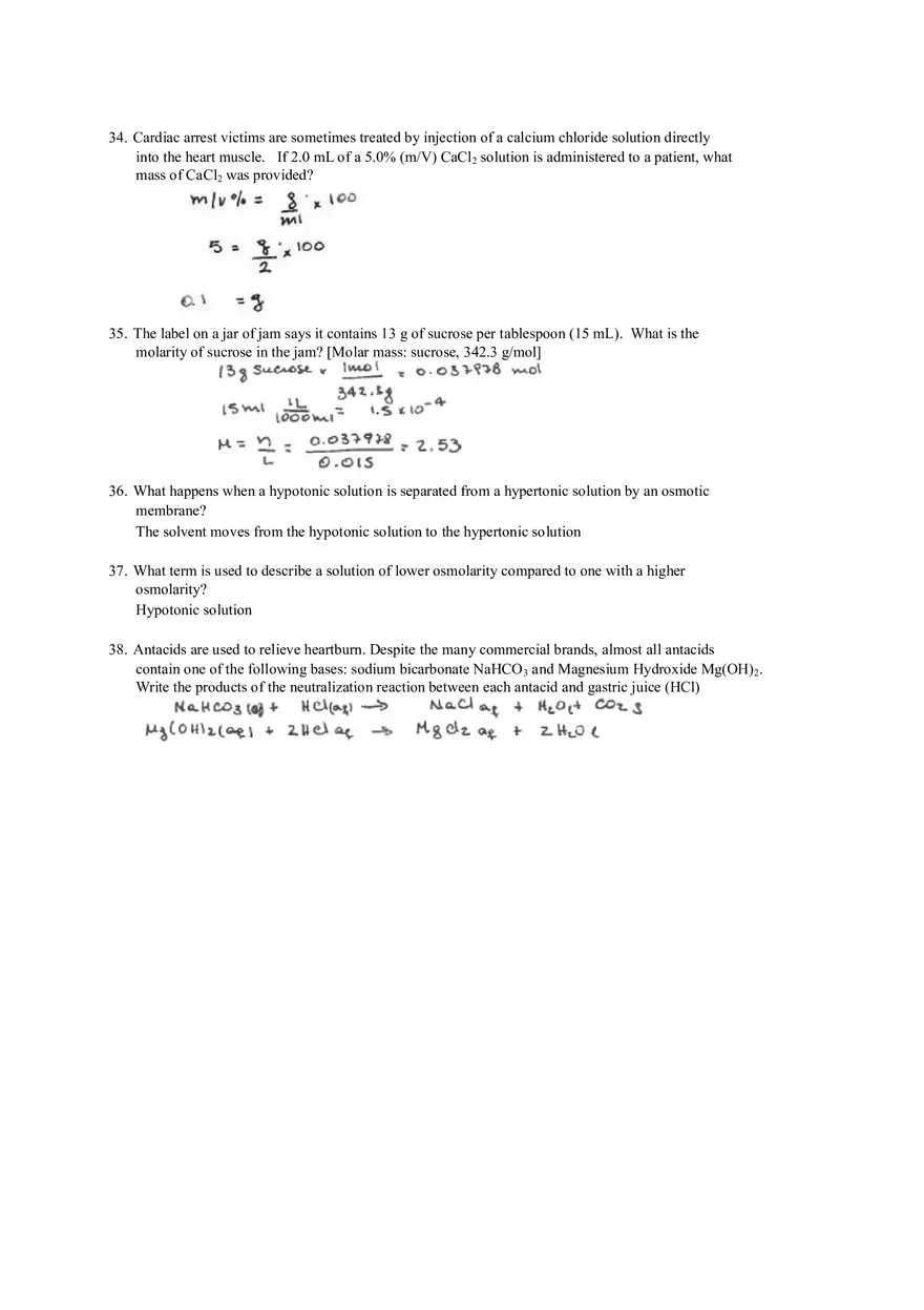 Chemistry Training Test for Exam 2 - Page 2
