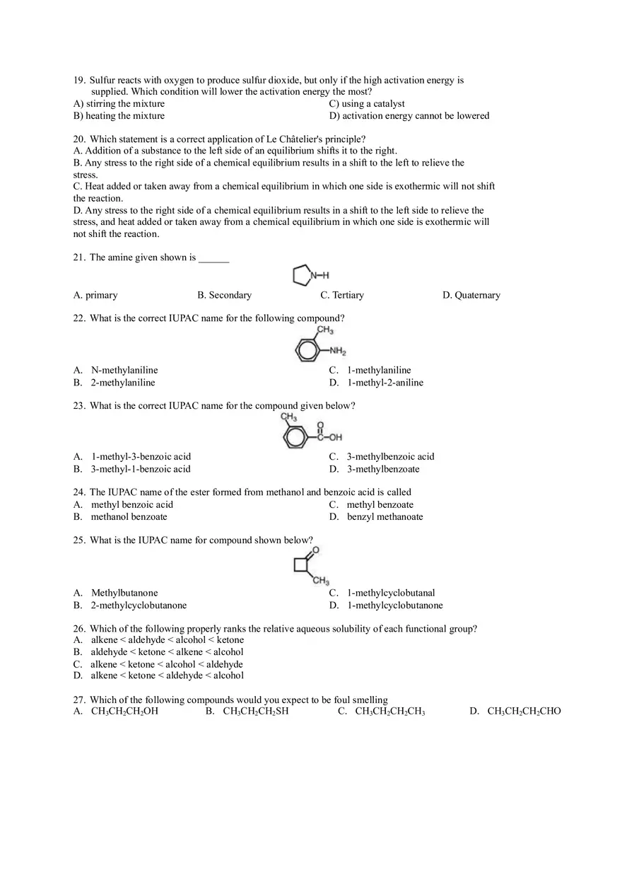 Chemistry Training Test for Exam 2 - Page 5