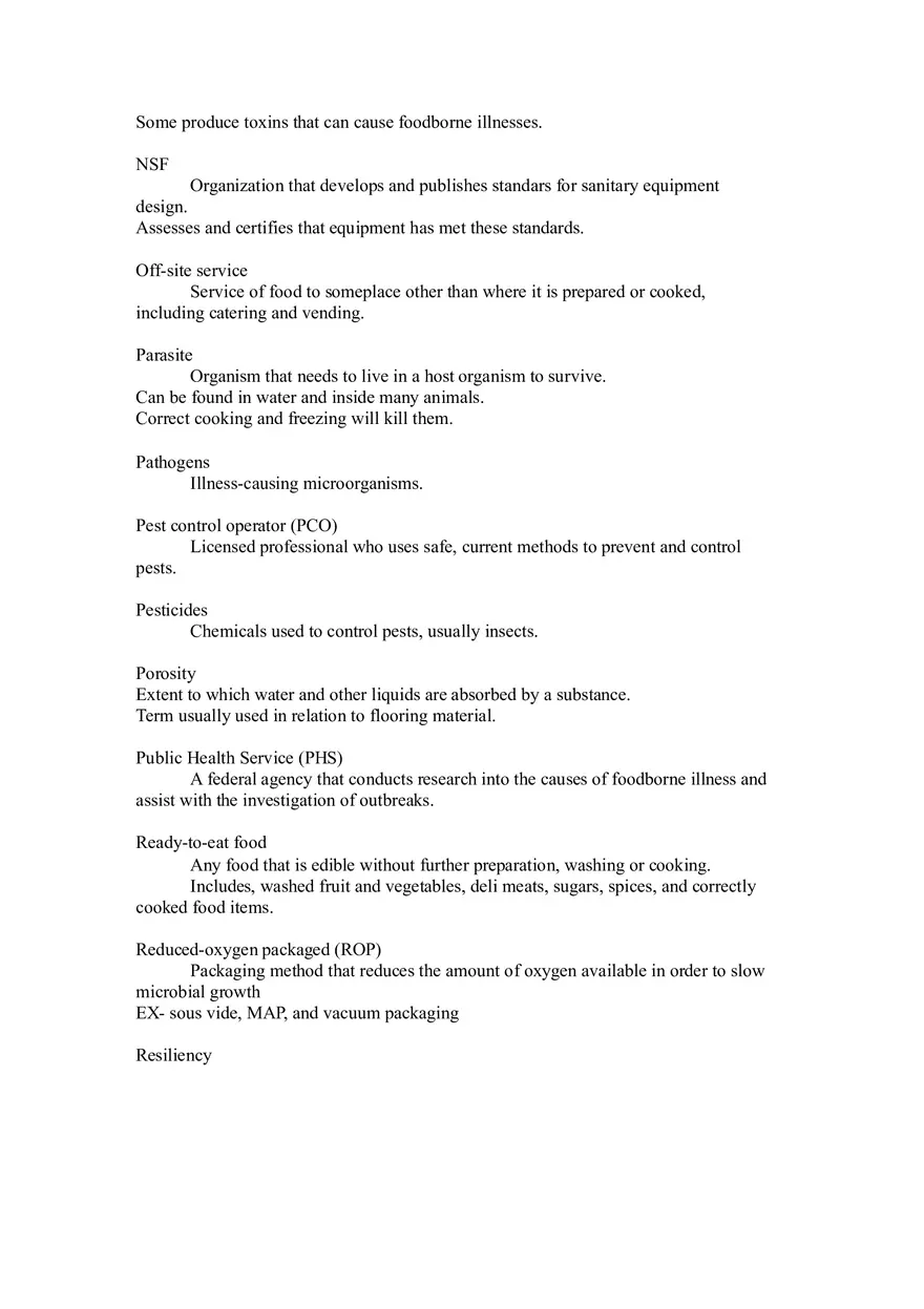 Key Concepts in Food Safety and Cleaning Methods - Page 3