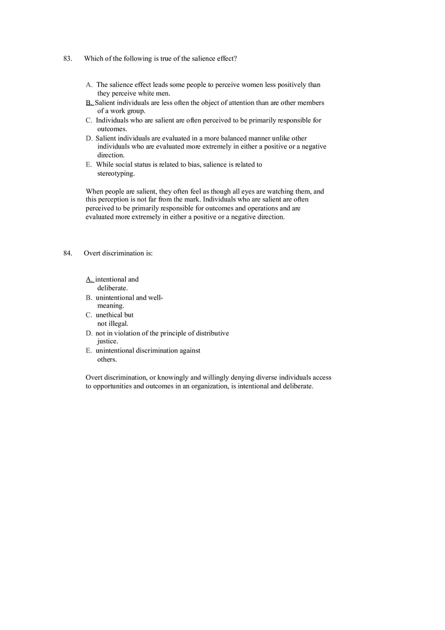 Managing Diverse Employees in a Multicultural Environment Answer Key Part 3 - Page 9