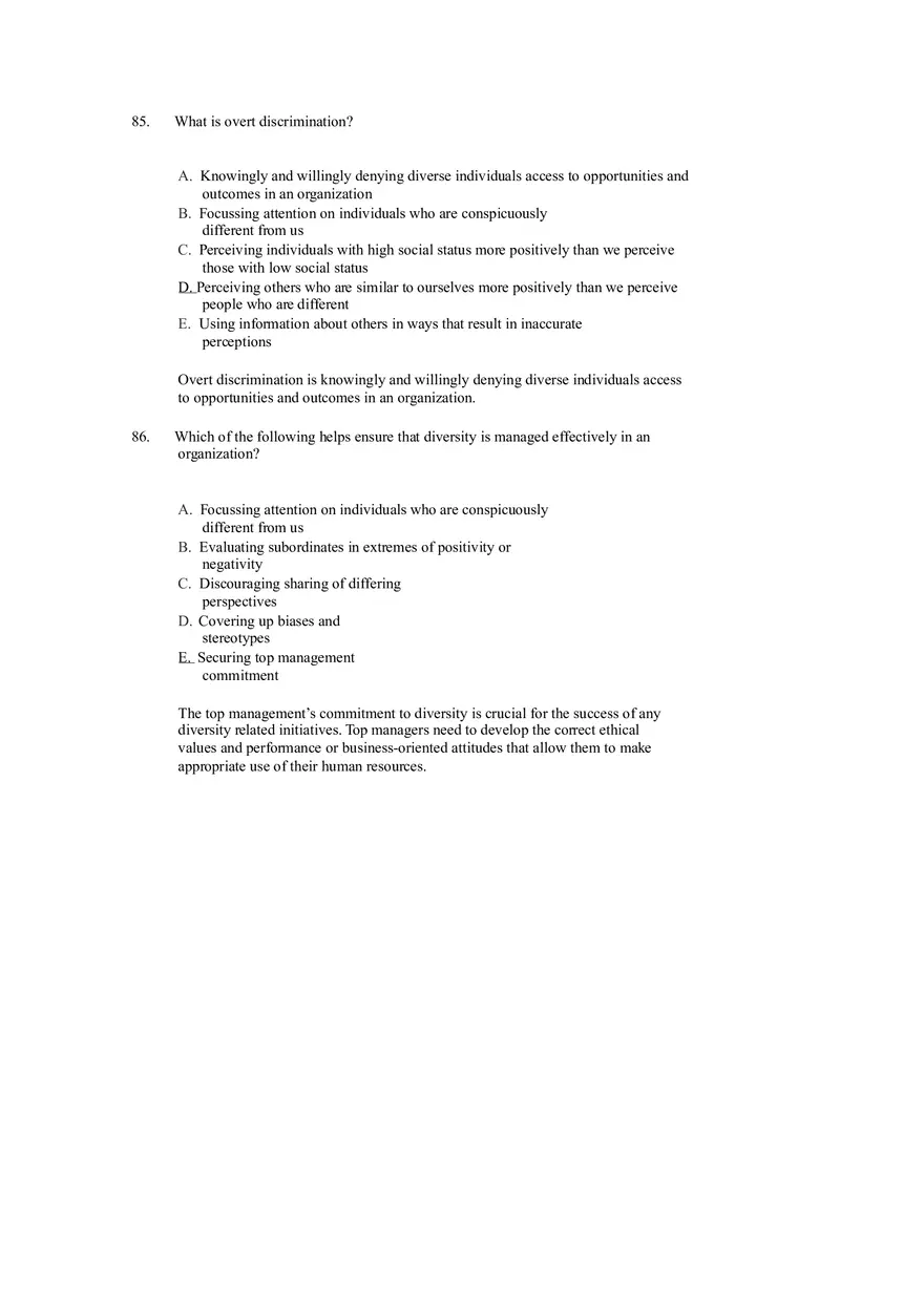 Managing Diverse Employees in a Multicultural Environment Answer Key Part 3 - Page 10
