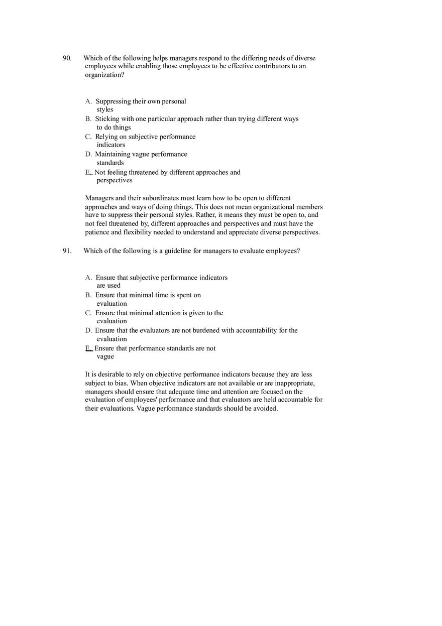 Managing Diverse Employees in a Multicultural Environment Answer Key Part 3 - Page 13