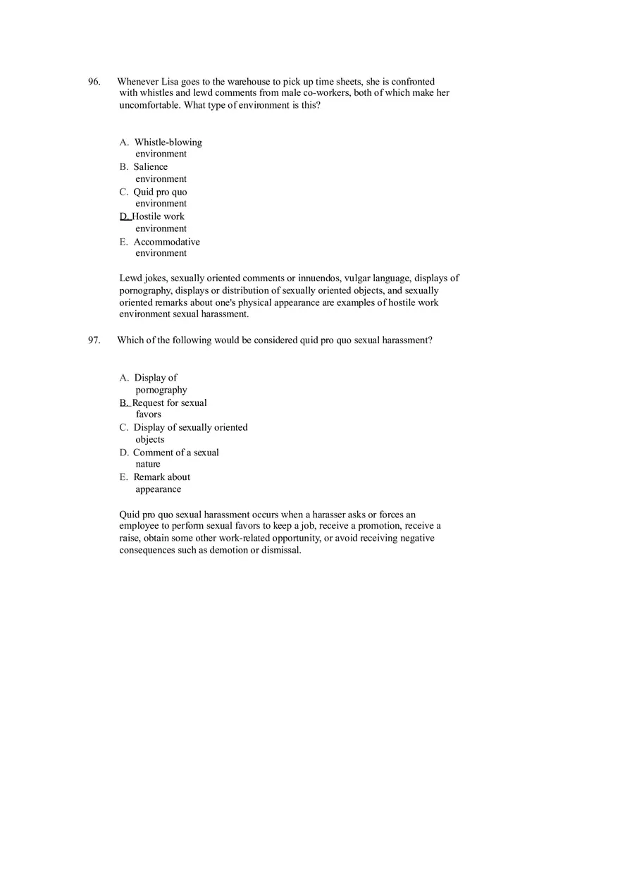 Managing Diverse Employees in a Multicultural Environment Answer Key Part 3 - Page 4