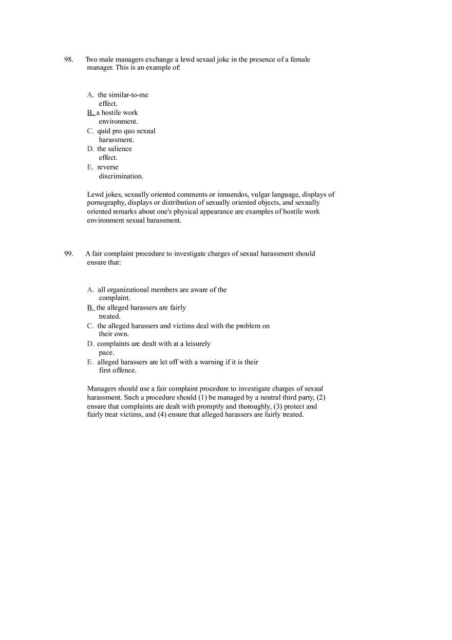 Managing Diverse Employees in a Multicultural Environment Answer Key Part 3 - Page 5