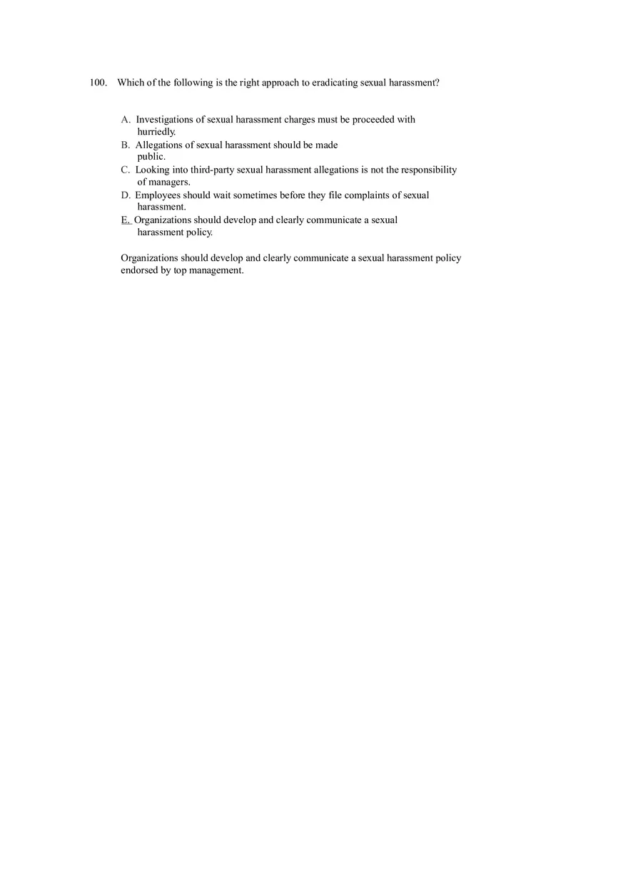 Managing Diverse Employees in a Multicultural Environment Answer Key Part 3 - Page 6