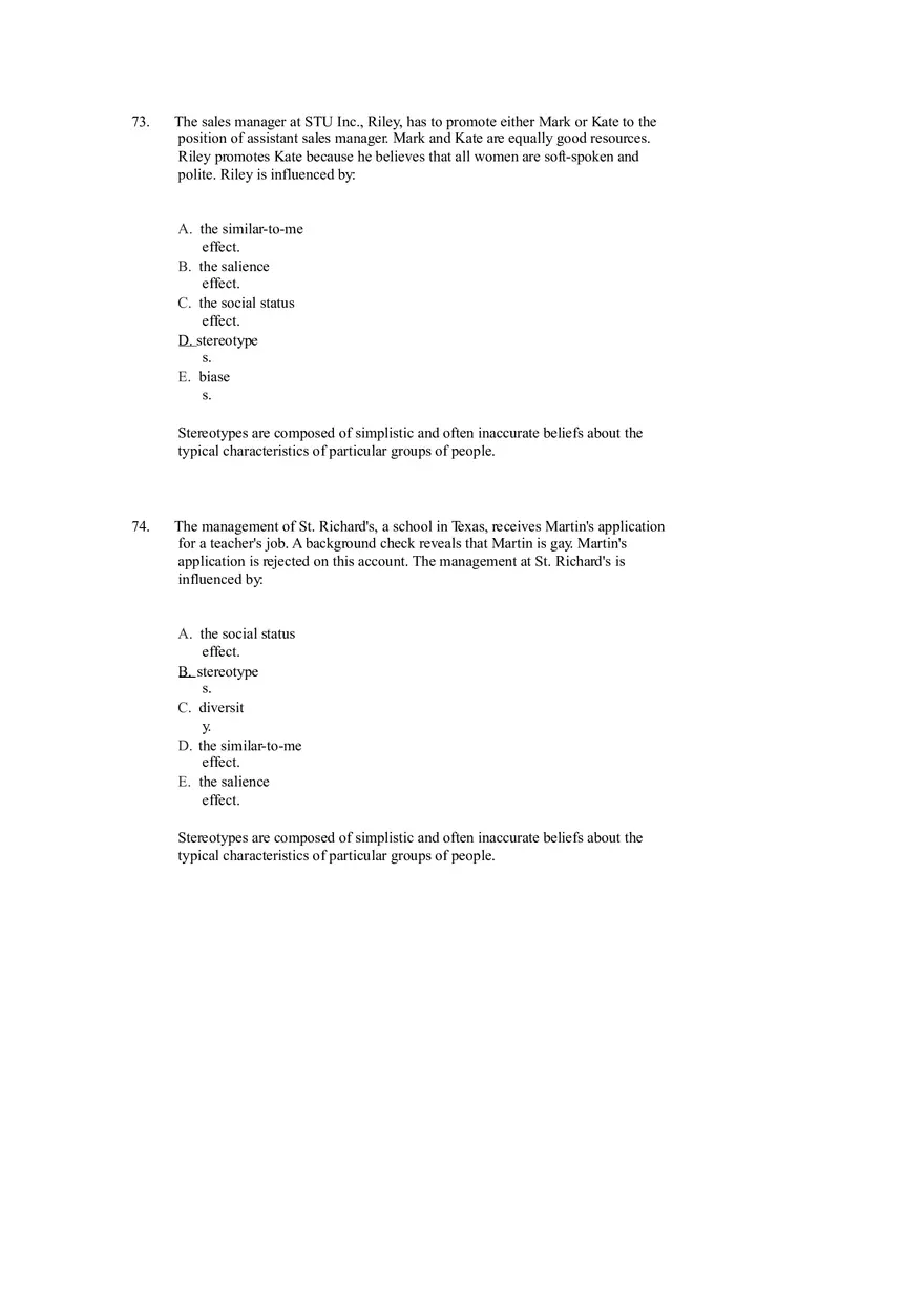 Managing Diverse Employees in a Multicultural Environment Answer Key Part 2 - Page 10