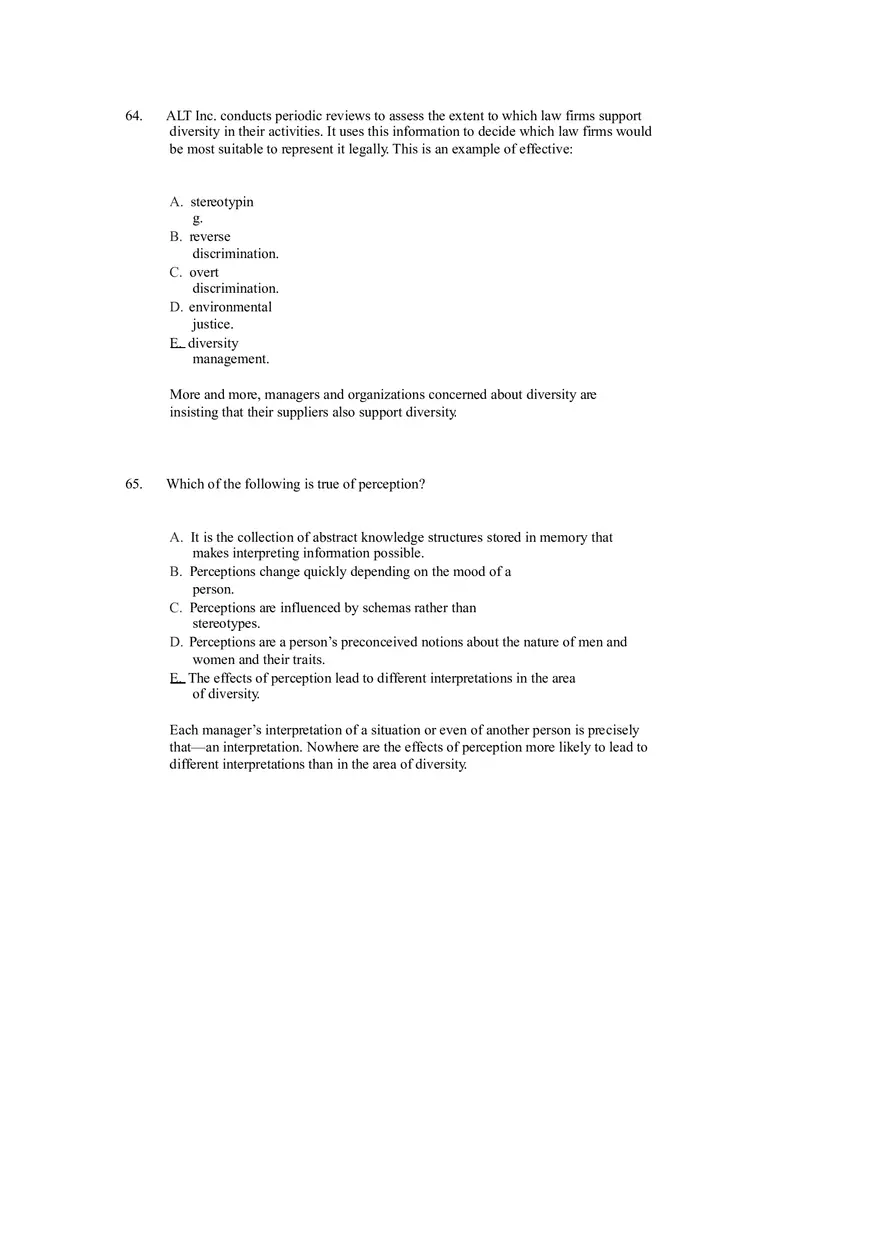 Managing Diverse Employees in a Multicultural Environment Answer Key Part 2 - Page 5