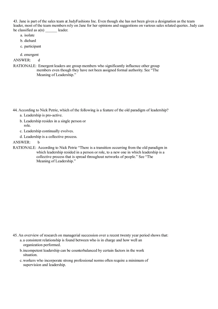 The Nature And Importance Of Leadership Part 3 - Page 1