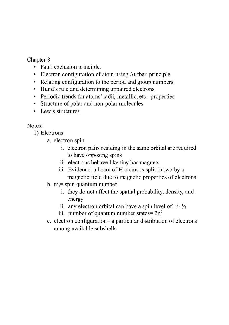 American Chemical Society Cumulative Exam (Chapters 8-10) - Page 1