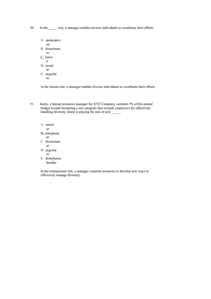 Managing Diverse Employees in a Multicultural Environment Answer Key Part 1 - Page 7
