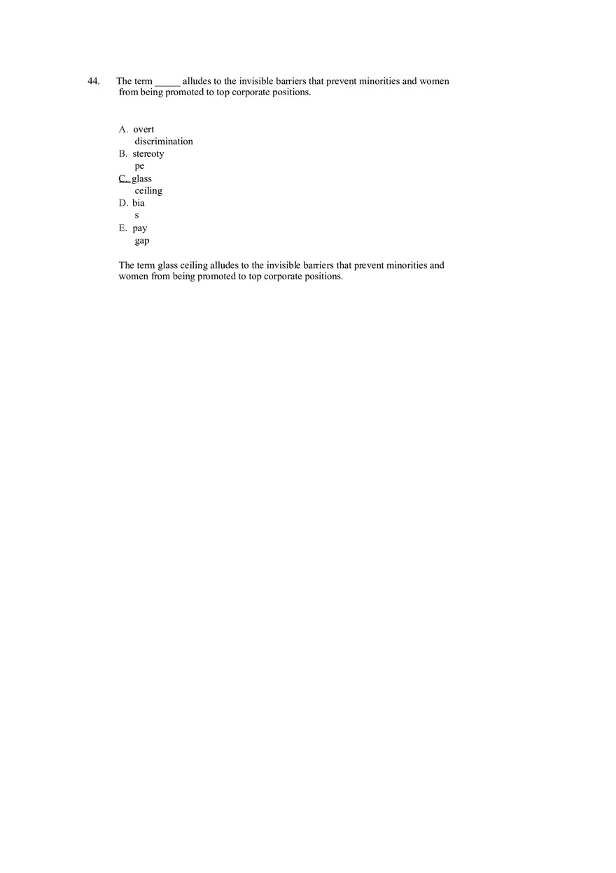 Managing Diverse Employees in a Multicultural Environment Answer Key Part 1 - Page 3