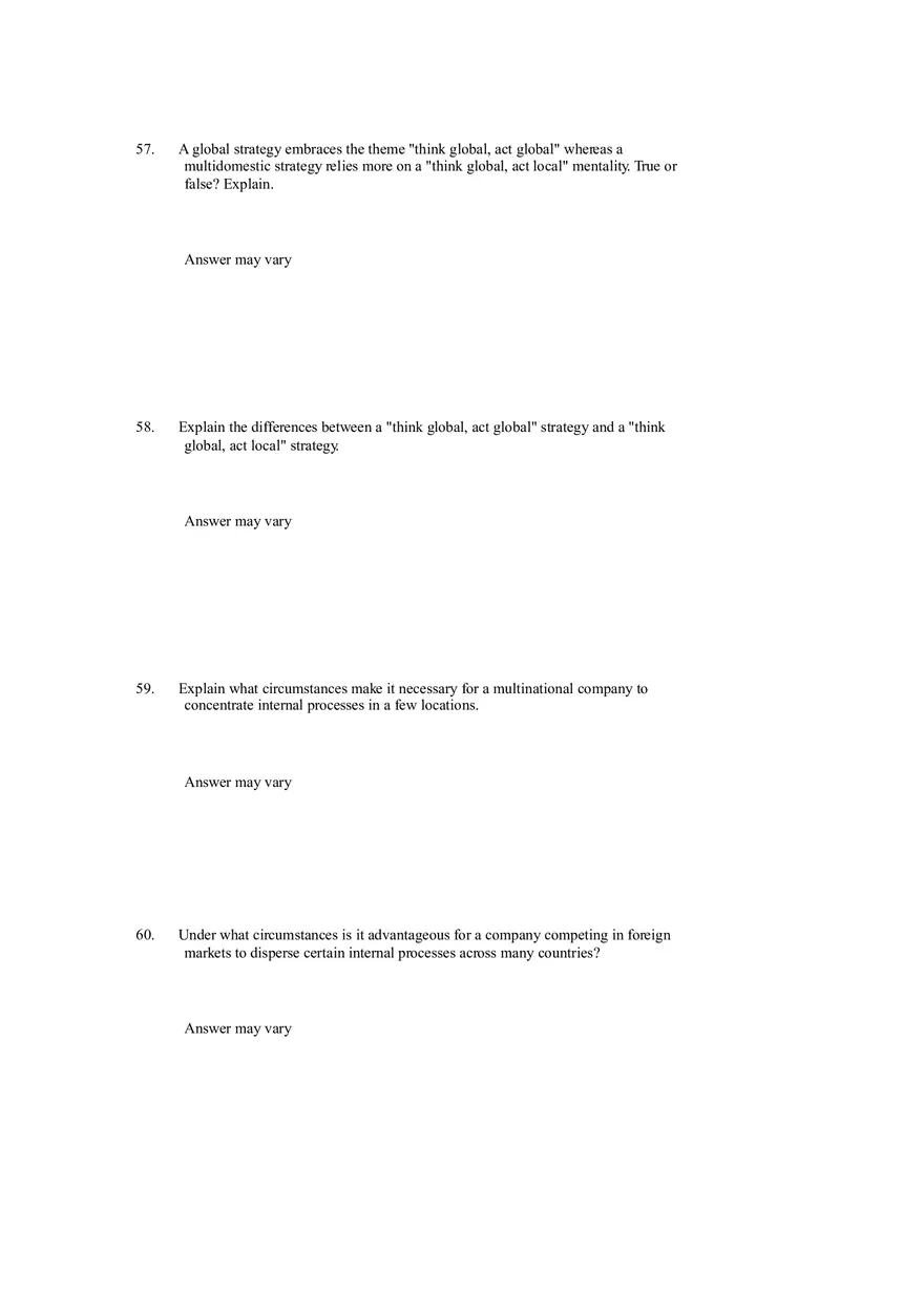Strategies for Competing in International Markets Answer Key Part 3 - Page 7