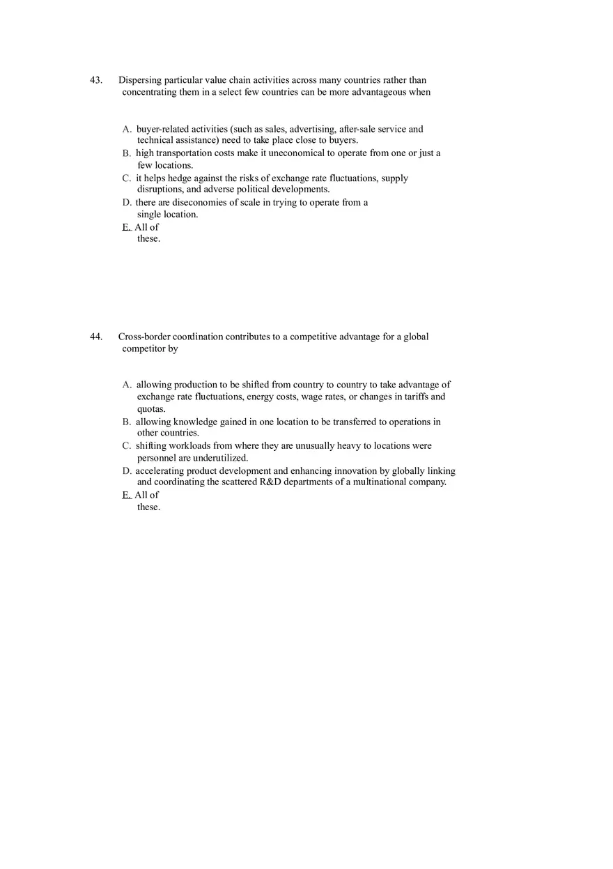 Strategies for Competing in International Markets Answer Key Part 3 - Page 2