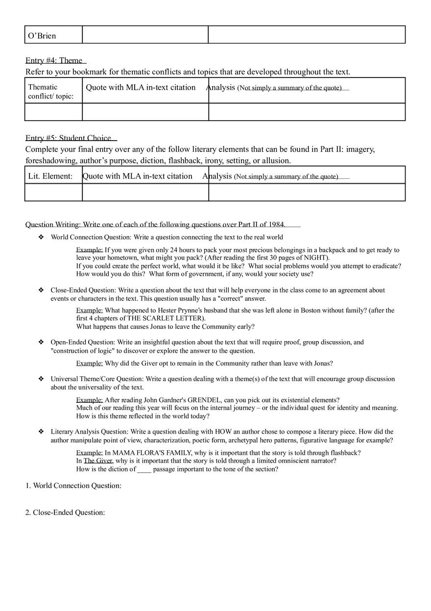 1984 Dialectical Journals Part II - Page 2