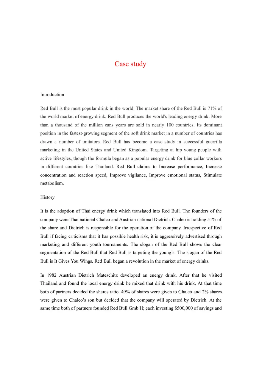 Redbull Casestudy - Page 1