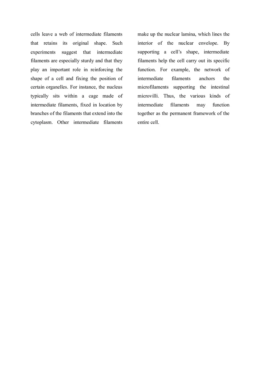 The Cytoskeleton is a Network of Fibers that Organizes Structures and Activities in the Cell - Page 6