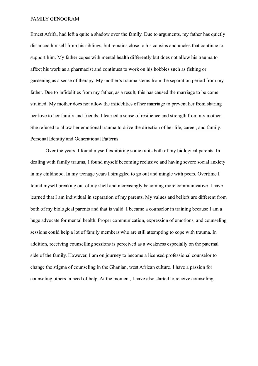 Family Genogram Project Final Draft - Page 5
