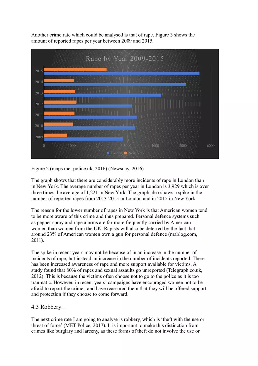 NY vs London Crime Rate Statistics Report - Page 5