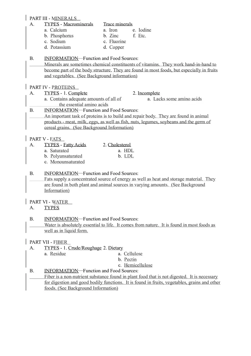Six Essential Nutrients Key - Page 2