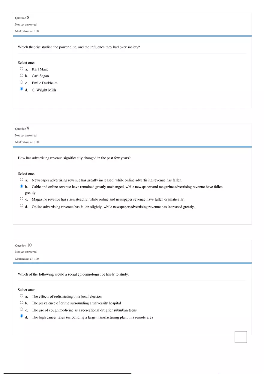 Introduction to Sociology Final Exam (7 Pages) - Page 4