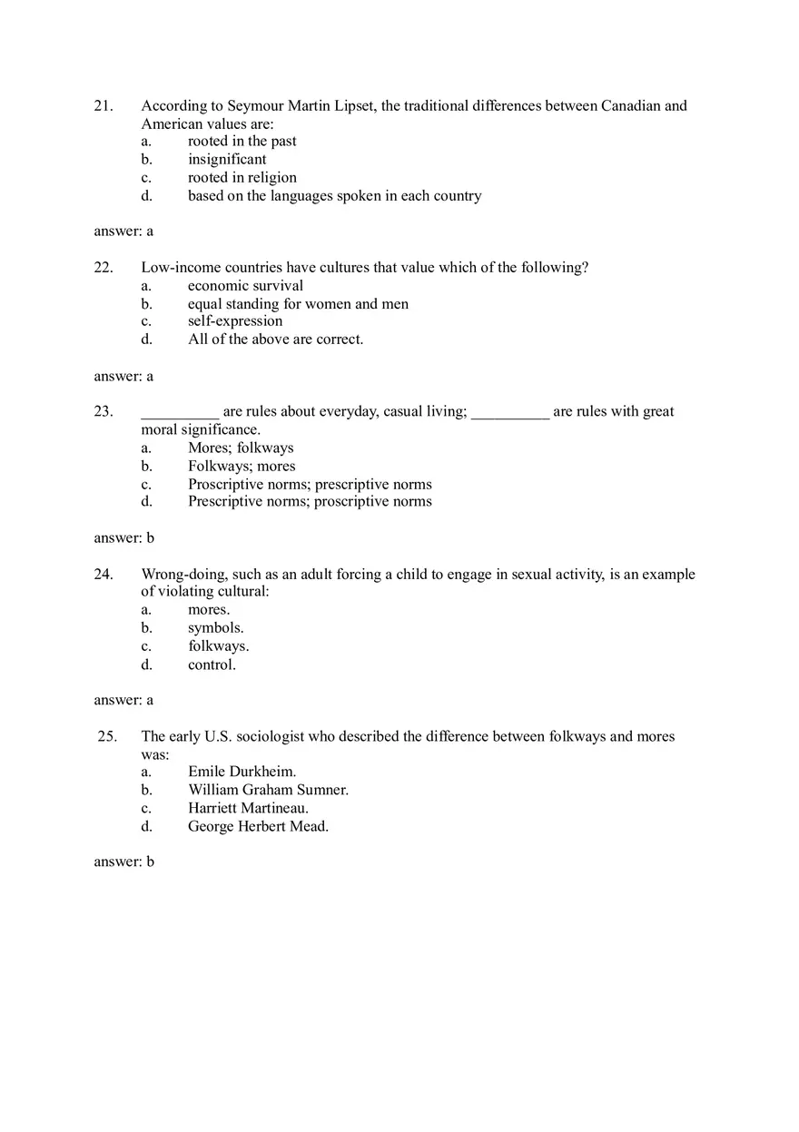 Culture (Sociology) Questions and Answers - Page 10