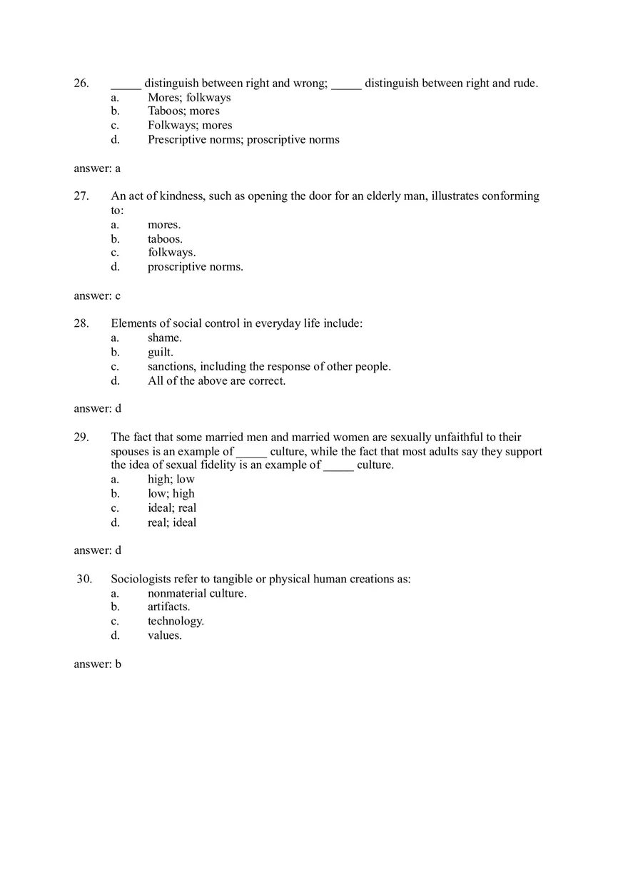 Culture (Sociology) Questions and Answers - Page 11