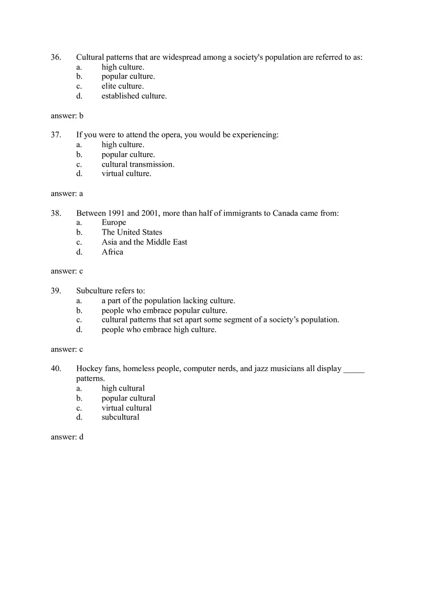 Culture (Sociology) Questions and Answers - Page 13