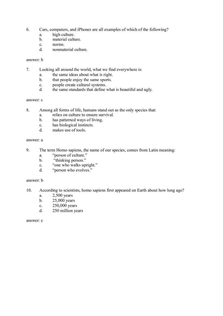 Culture (Sociology) Questions and Answers - Page 2