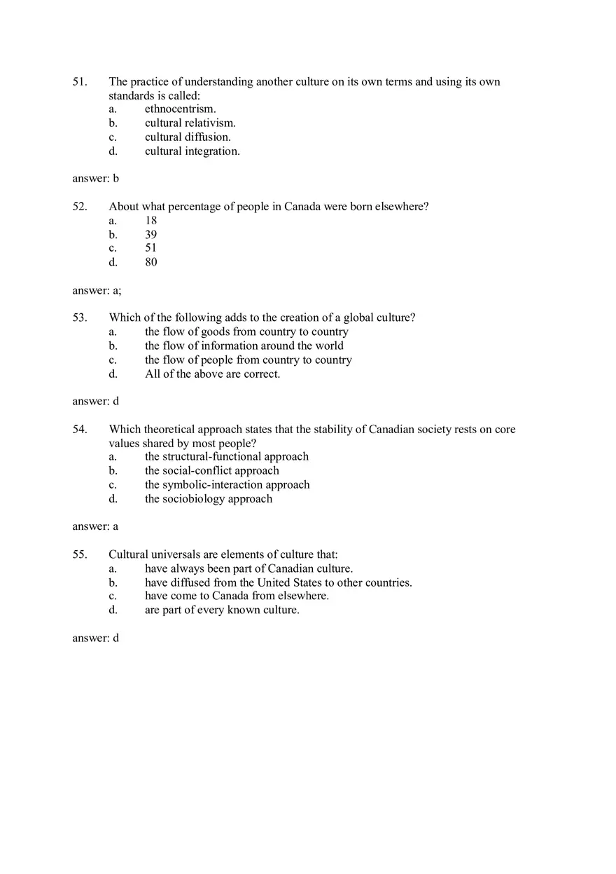 Culture (Sociology) Questions and Answers - Page 3