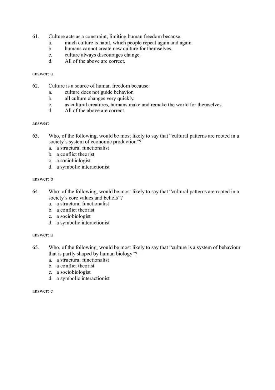 Culture (Sociology) Questions and Answers - Page 5