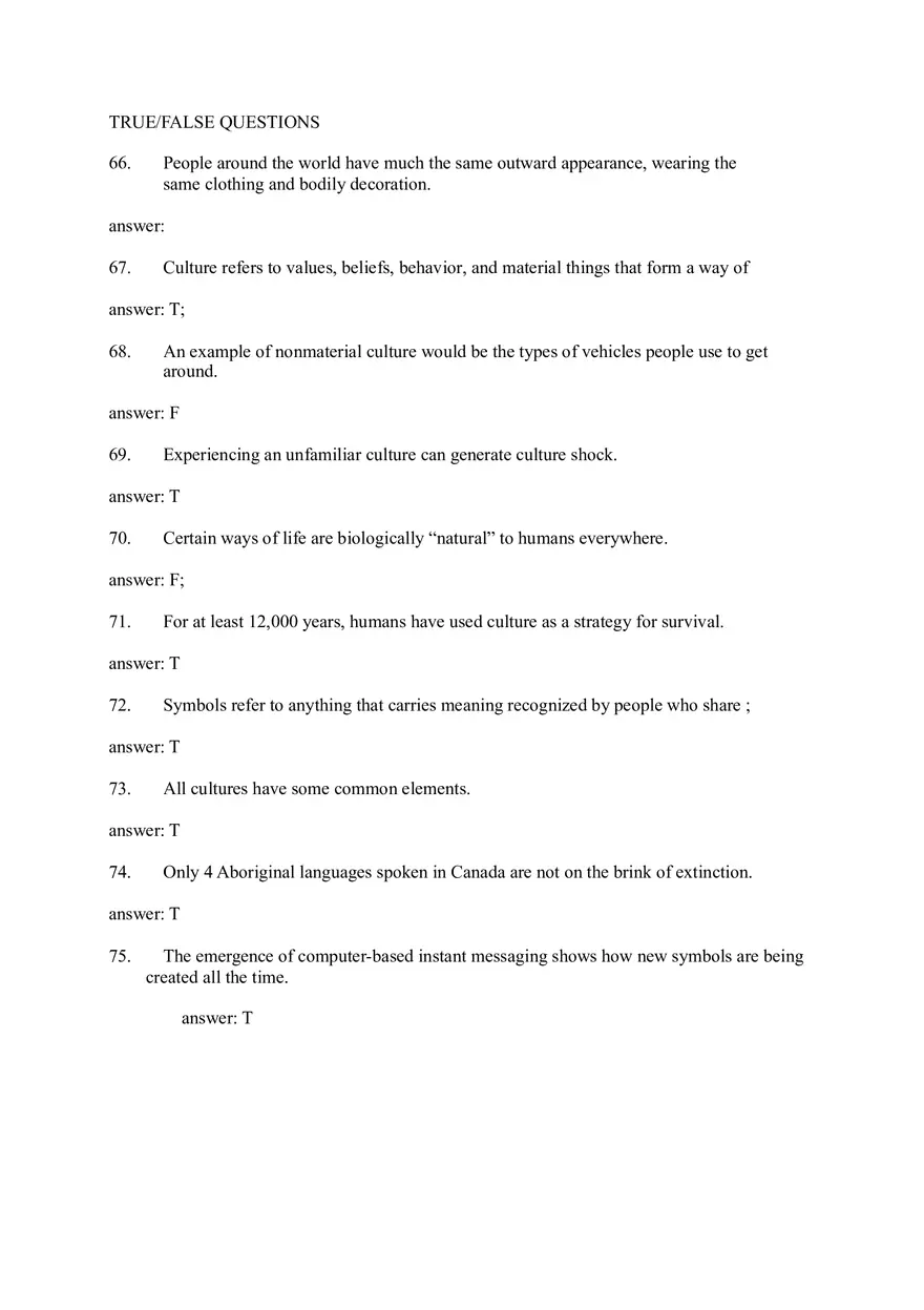 Culture (Sociology) Questions and Answers - Page 6