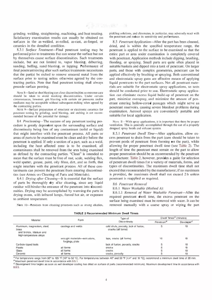 Standard Practice for Liquid Penetrant Testing for General lndustry - Page 12