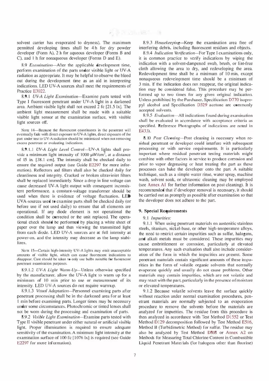 Standard Practice for Liquid Penetrant Testing for General lndustry - Page 15
