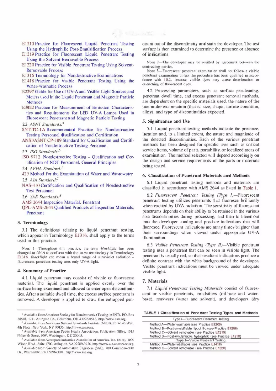 Standard Practice for Liquid Penetrant Testing for General lndustry - Page 2