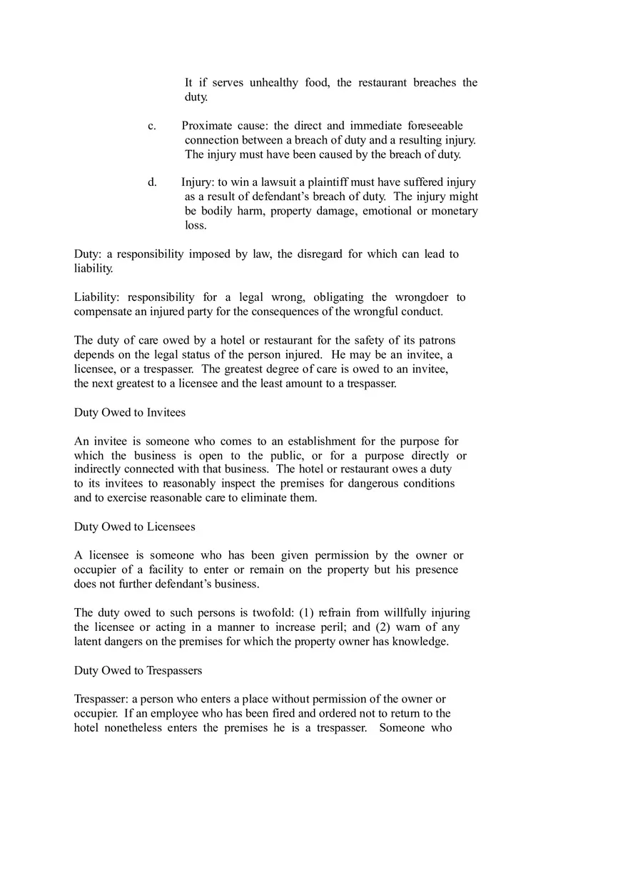 Hospitality Law Chapter 1 - Page 11