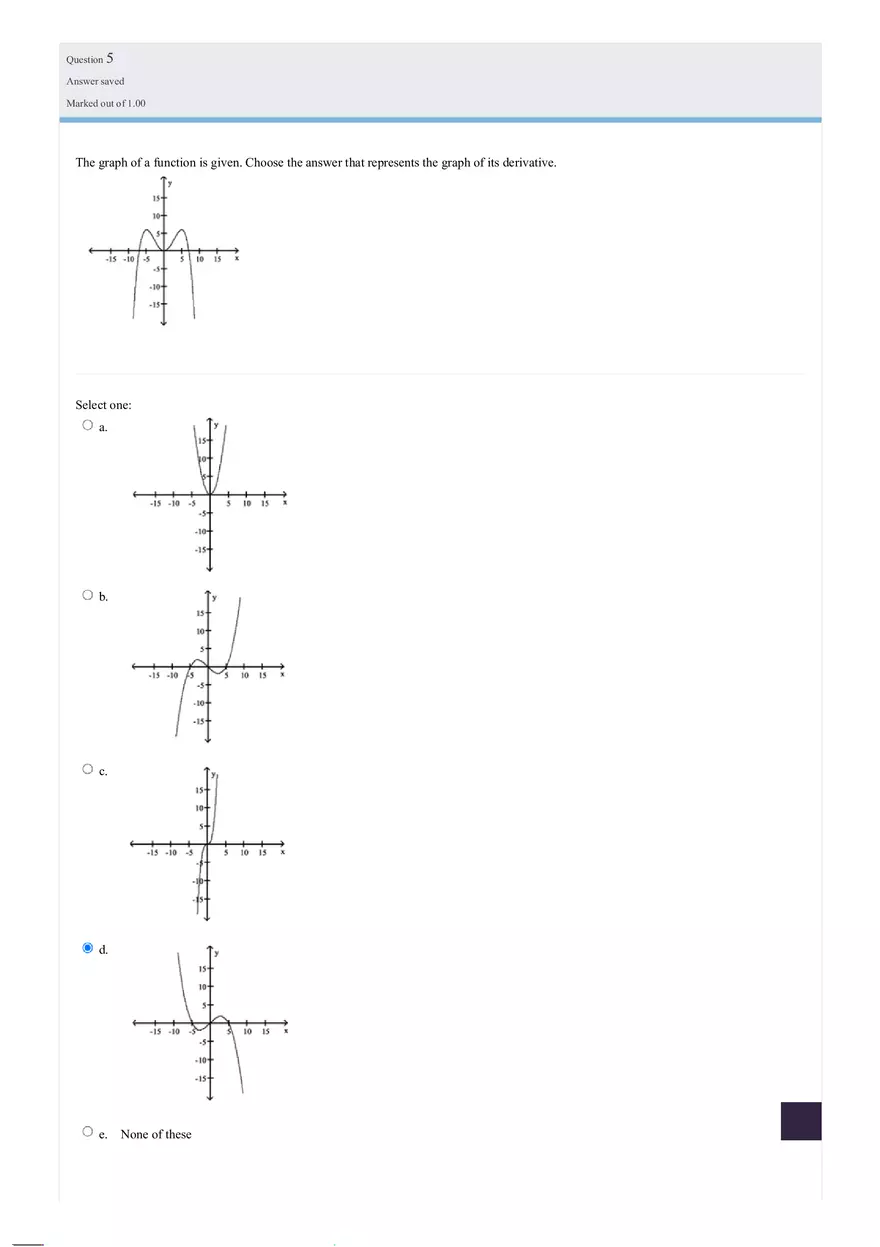 Graded Quiz Unit 6 - Calculus - Page 3