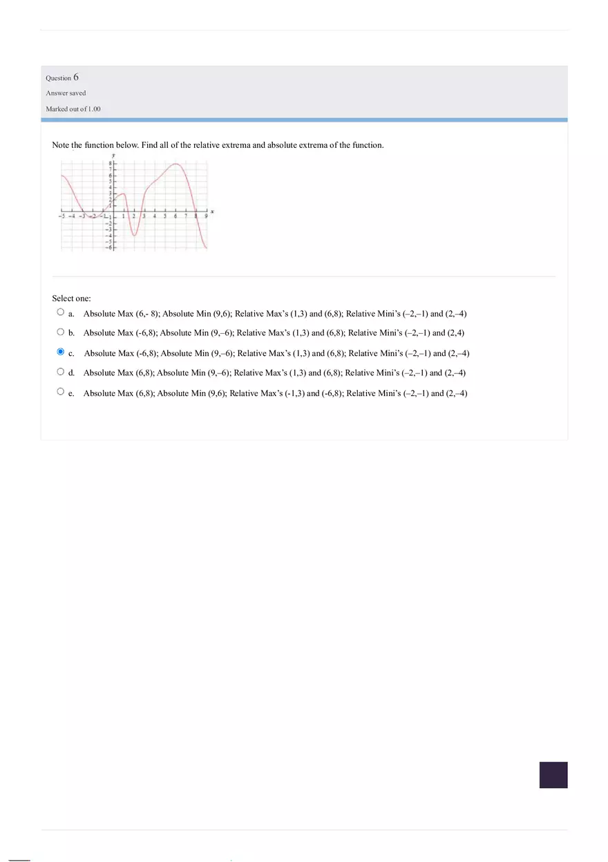 Graded Quiz Unit 6 - Calculus - Page 4
