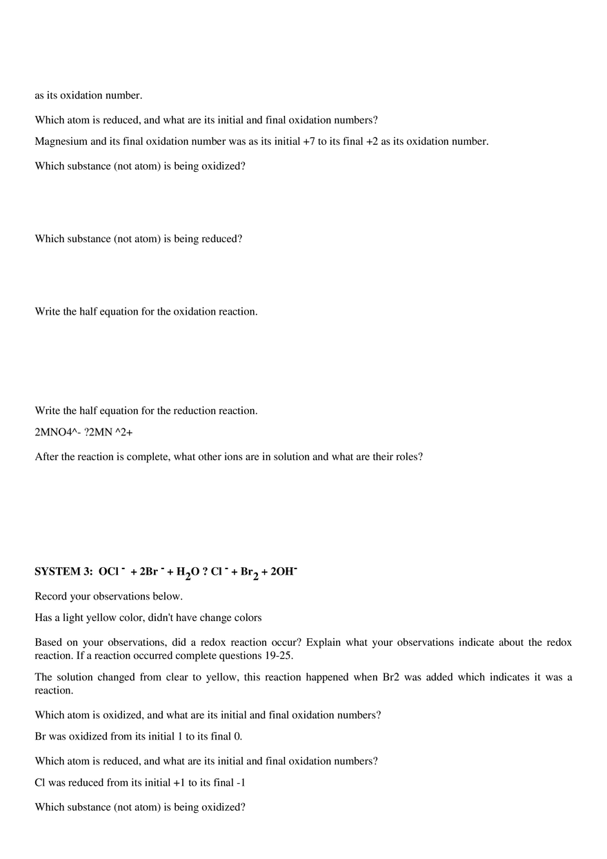 Understanding Oxidizing Strengths in Redox Reactions - Page 8
