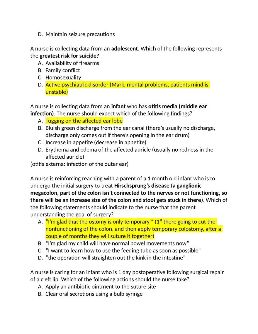 ATI Peds Questions - Page 2