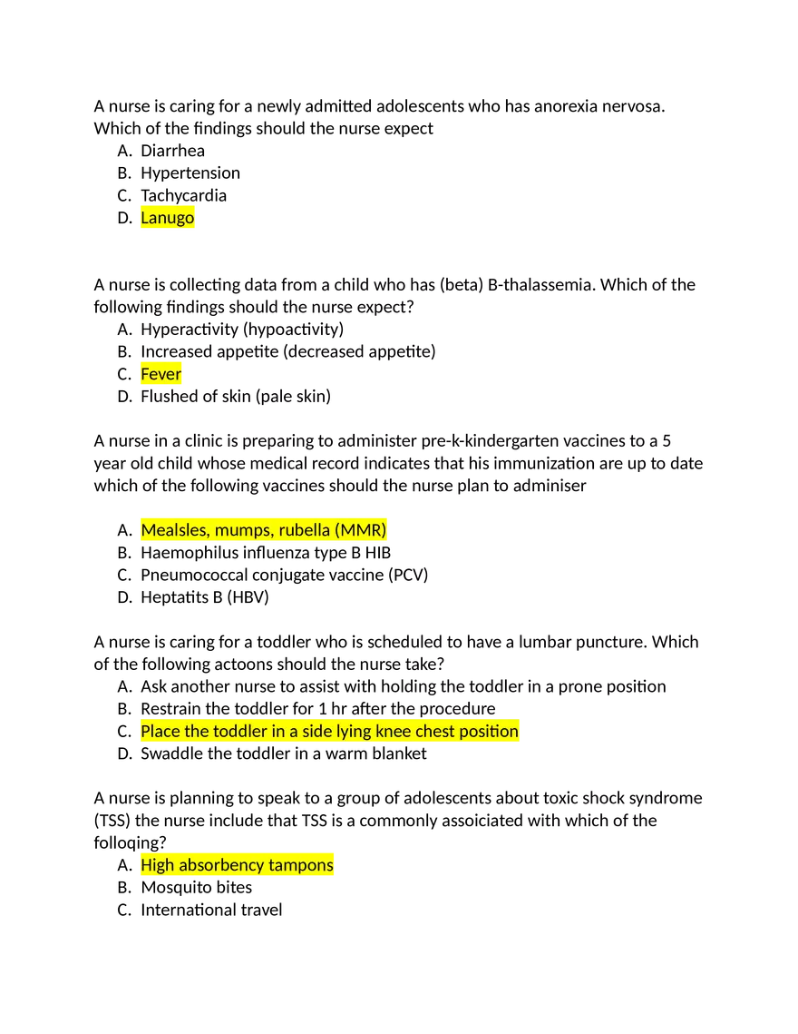 ATI Peds Questions - Page 4