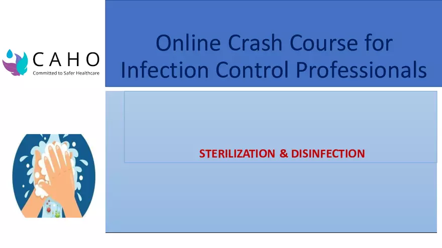 Sterilization and Disinfection - Page 1