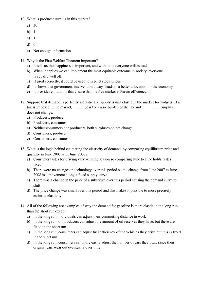 Consumer and Producer Surplus in an Unregulated Market Equilibrium - Page 3