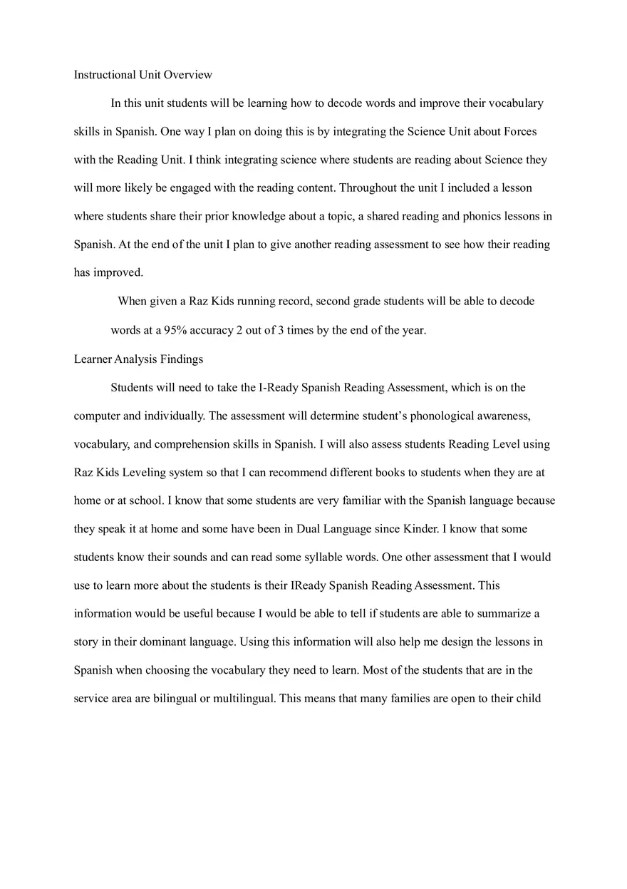 Integrating Science and Reading in Spanish Language Instruction - Page 1