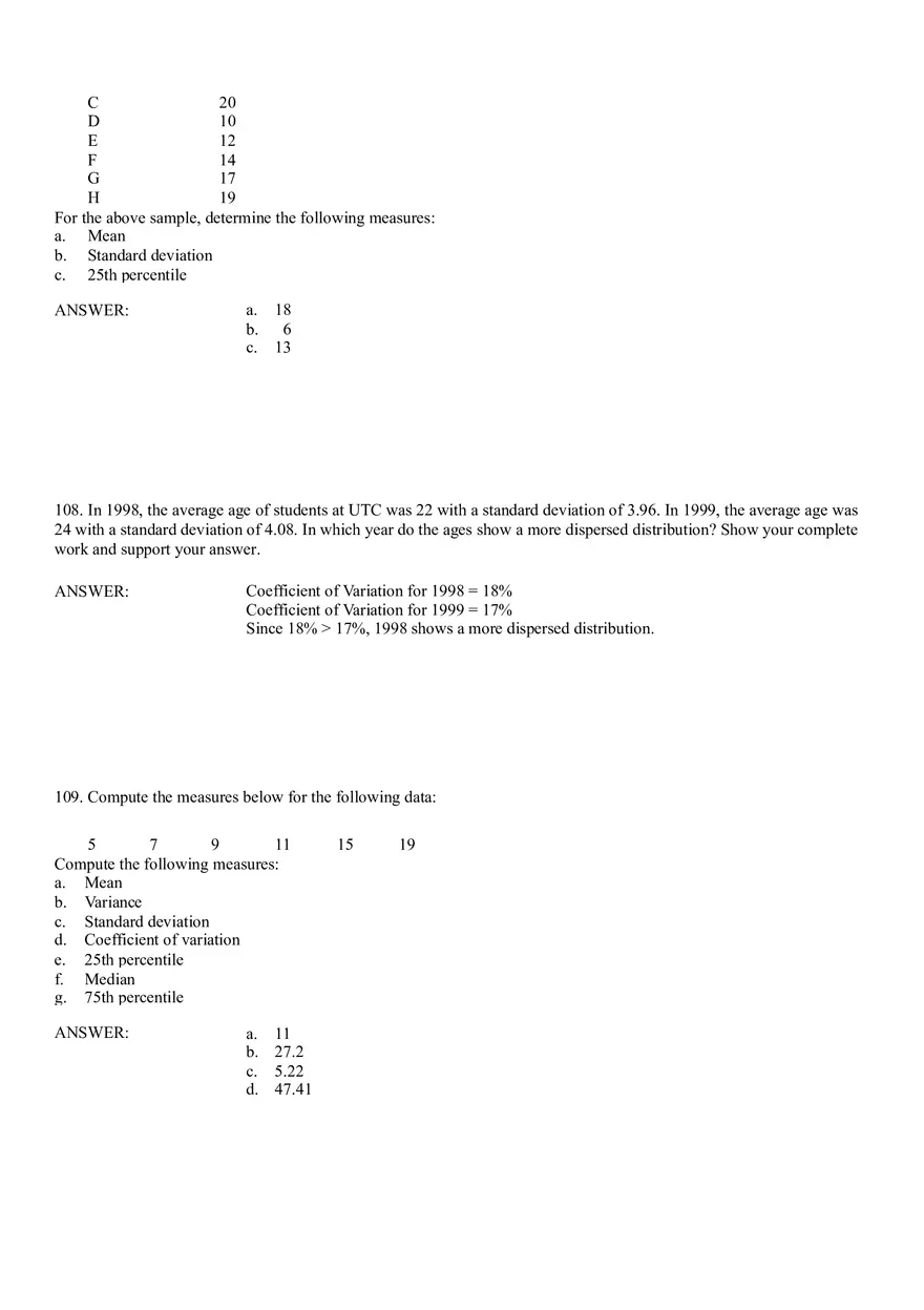 Descriptive Statistics - Numerical Measures Part 4 - Page 4