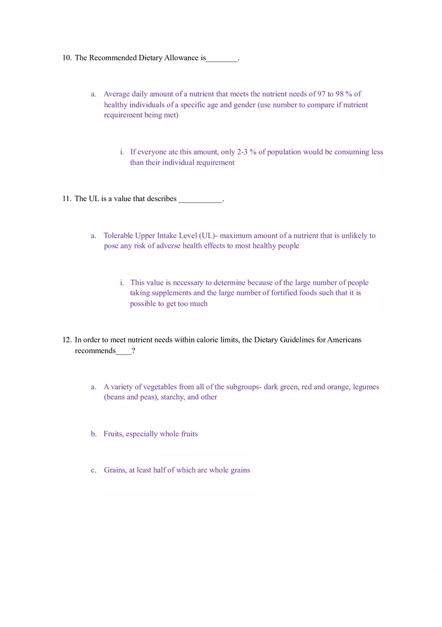 Principles of Healthy Eating and Nutrition Test - Page 4